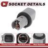 X Autohaux 1 Pcs Side Marker Light Socket for Jeep Liberty 2002-2004 No.55156754AA Lamp Bulb Connector 2 Pin
