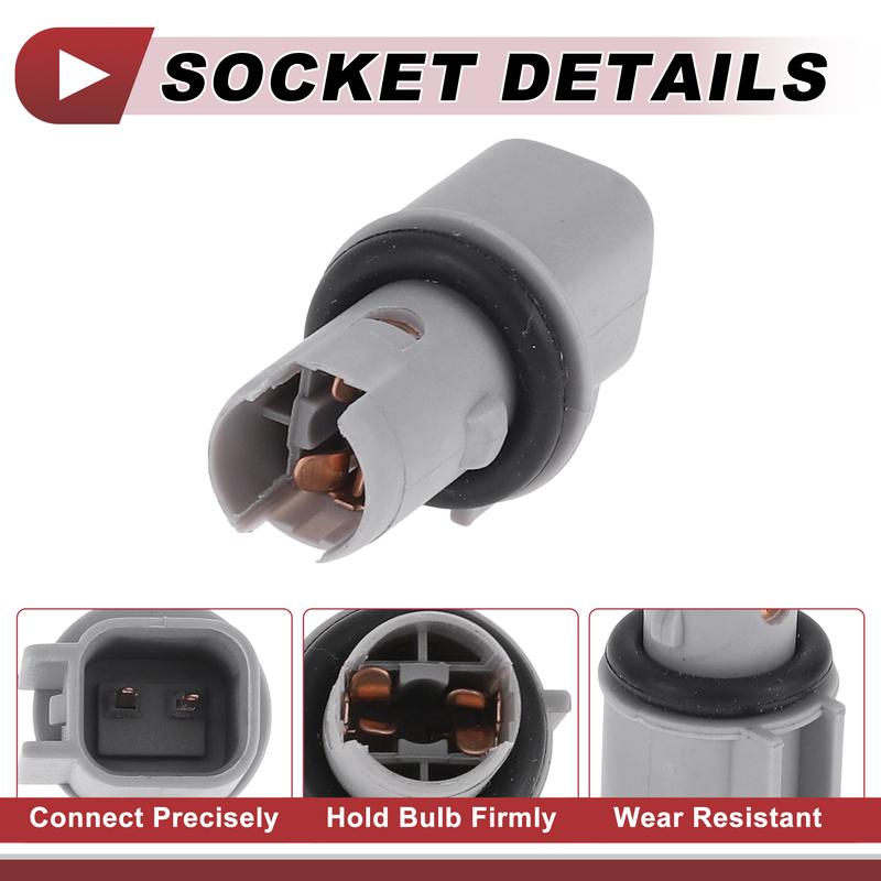 X Autohaux 1 Pcs Side Marker Light Socket for Jeep Liberty 2002-2004 No.55156754AA Lamp Bulb Connector 2 Pin