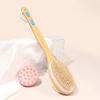 1pcs Wooden Bath Brush with Bristles Long Handle for Shower Back Scrubber Body Exfoliator, Hanging, soft and firm bristles