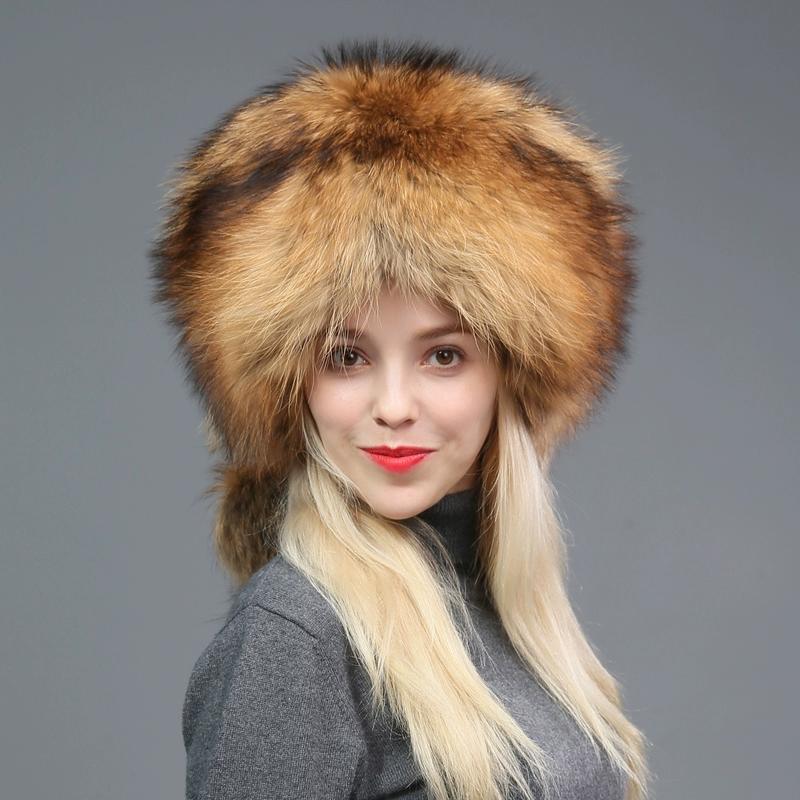 

Меховая Шапка Женская Зимняя Корейская Версия Тренд Енот Шерсть Защита Ушей Лиса Шерсть Шаль Шляпа Уличная Теплая Берет Бутон Adjustable