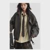 CHICVEN "Roaming In Autumn" Retro Stand Collar PU Leather Motorcycle Jacket
