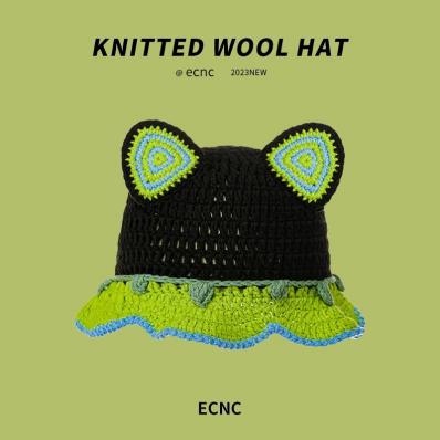 JYL TS DIY Shrek Knit Hat Unisex Winter Long Braid Green Beanie Hat Acrylic