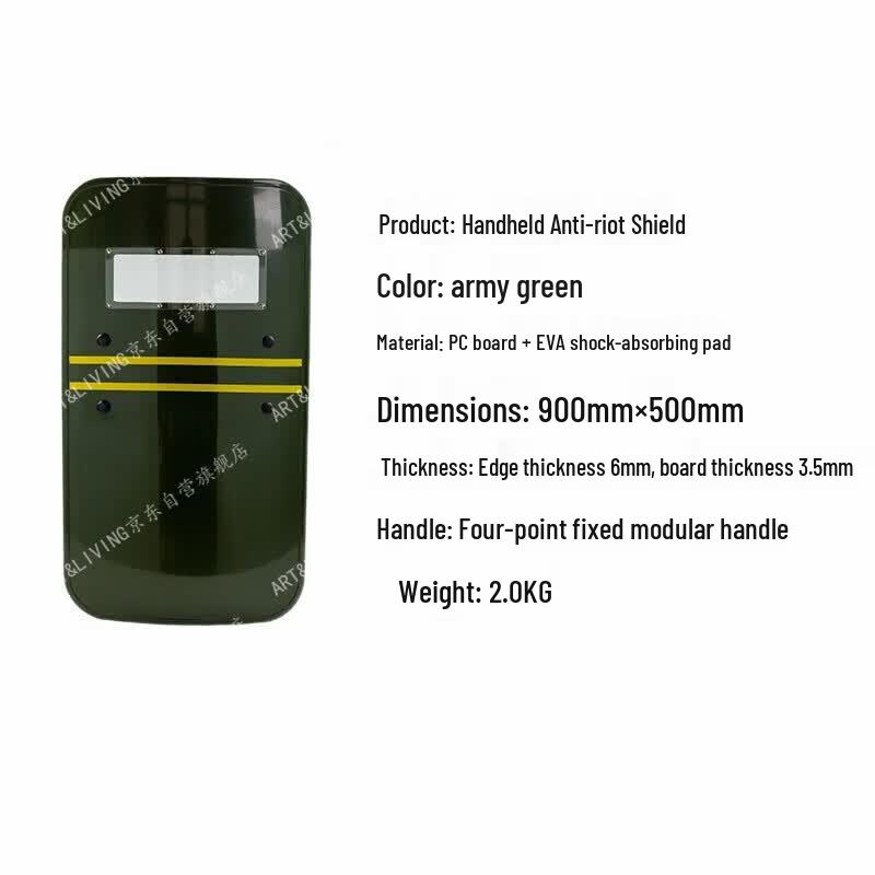 ART&LIVING PC Transparent Handheld Riot Shield