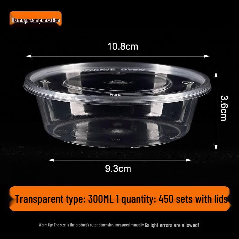 Thickened PP Disposable Round Takeaway Bowls with Lids