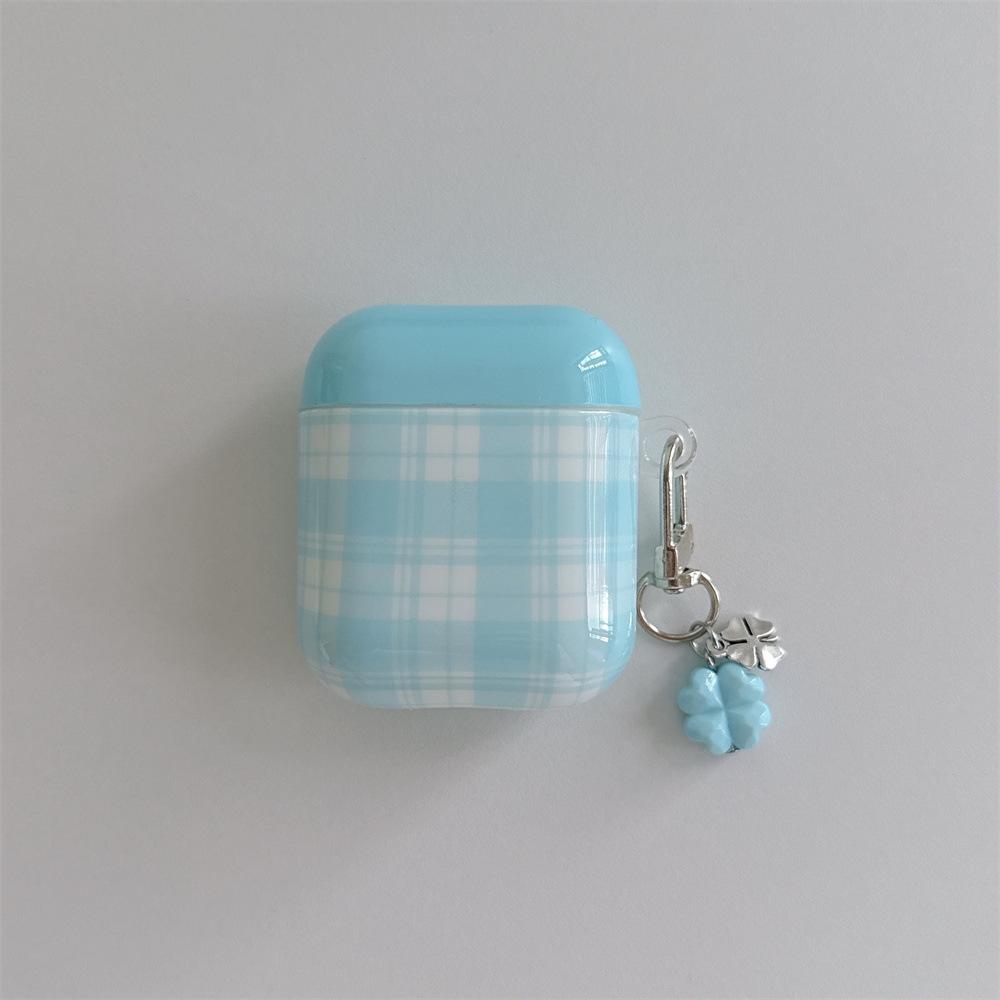 Simple Contrasting Color Plaid Apple Earphone Cover for AirPods 1 /1 Generation Fun Pendant Case PRO1 Niche PRO1