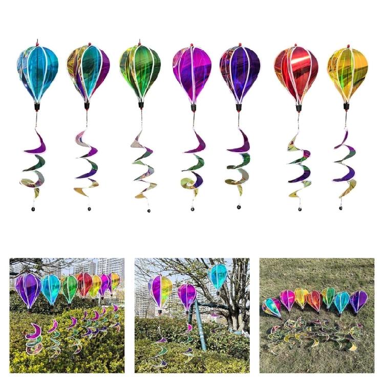 Multifunctional PVC Rotating Hot Air Balloon Wind Spinner for Outdoor Gardens Patios Balcony Weather Proof Ornaments