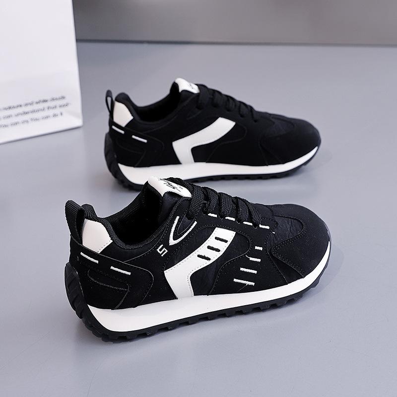 Damen Vulkanisierte Schuhe Herbst Neu Bequem Mode Schnürung Plateau Sneaker Höhensteigerung Outdoor Rutschfest Laufschuhe