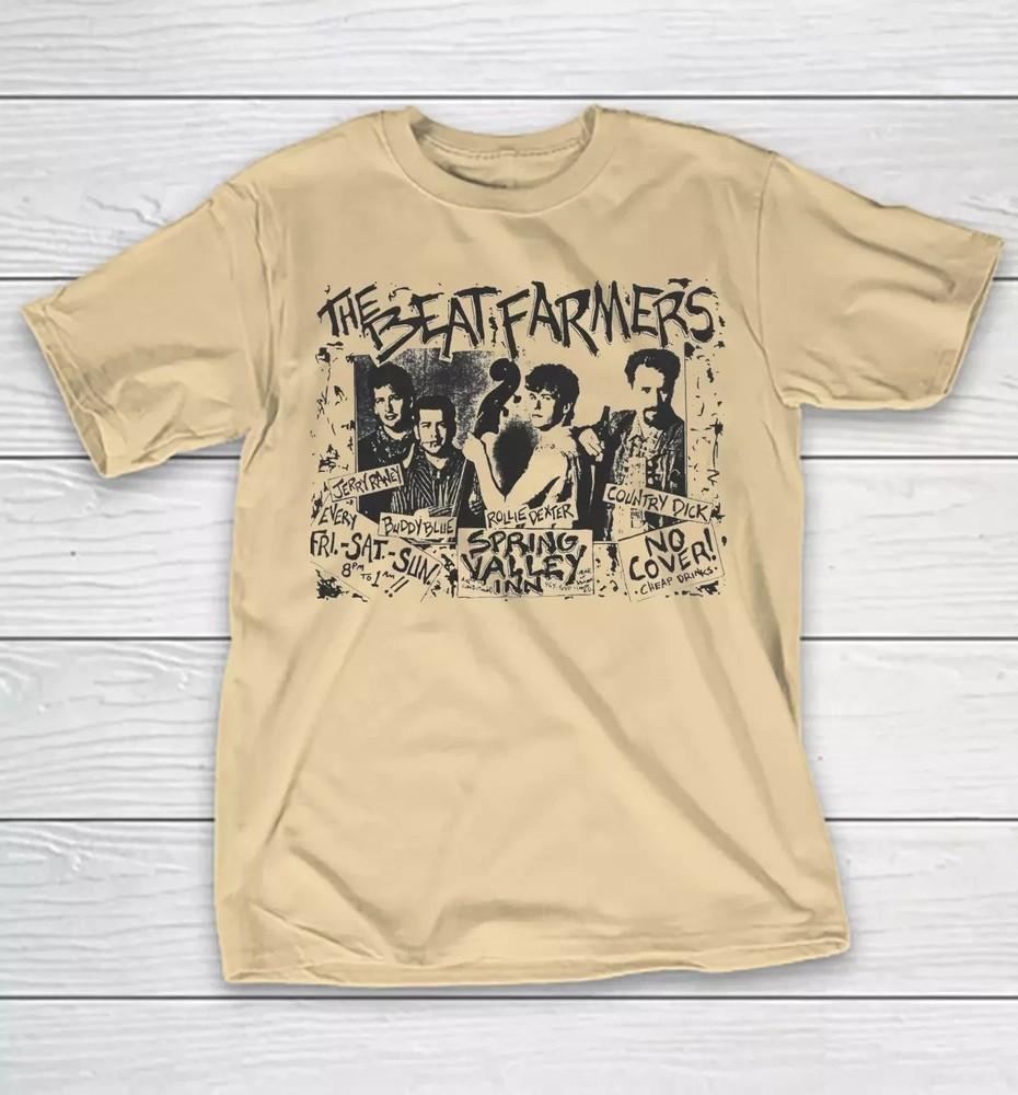 THE BEAT FARMERS Poster Tour Sand Color T Shirt Full Size S-5XL MI768 Unisex T-Shirt L