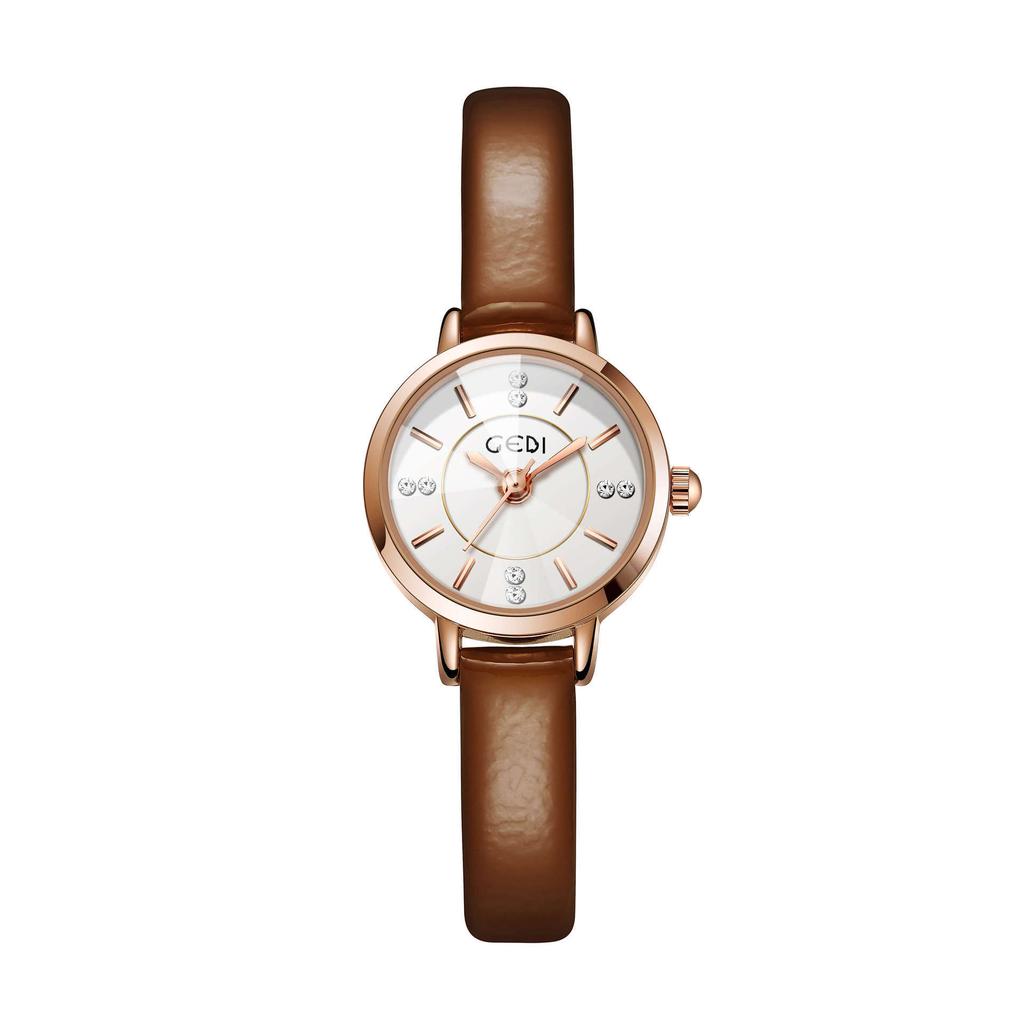 Small Student Watch Niche Round Small Disc Belt Women'S Watch Fashionable Waterproof Quartz Watch