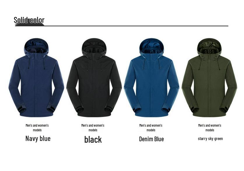 Men’s and Women’s Waterproof Three-in-One Outdoor Jackets: Autumn/Winter Collection