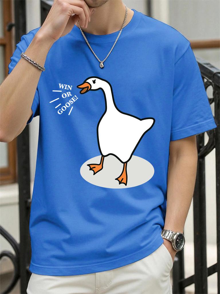 Win Or Goose Printed TShirts Womens Summer Cotton Tops Loose ONeck Comfortable Short Sleeve T Shirts Casual Womans Clothes