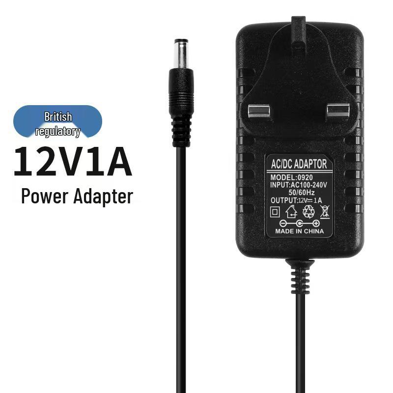 12V 1A Power Adapter for LED Strips, Clocks, Routers, Security Cameras, and Modems