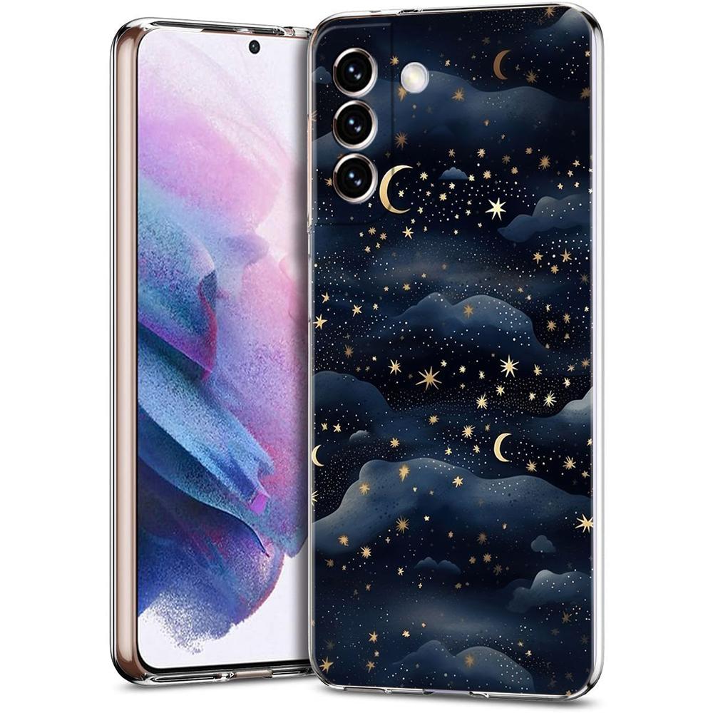 Transparent Phone Case Cover for Samsung Galaxy S25 S24 S23 S22 S20 S21 FE Ultra S10 S10E Plus Fashion Starry Sky Stars Pattern