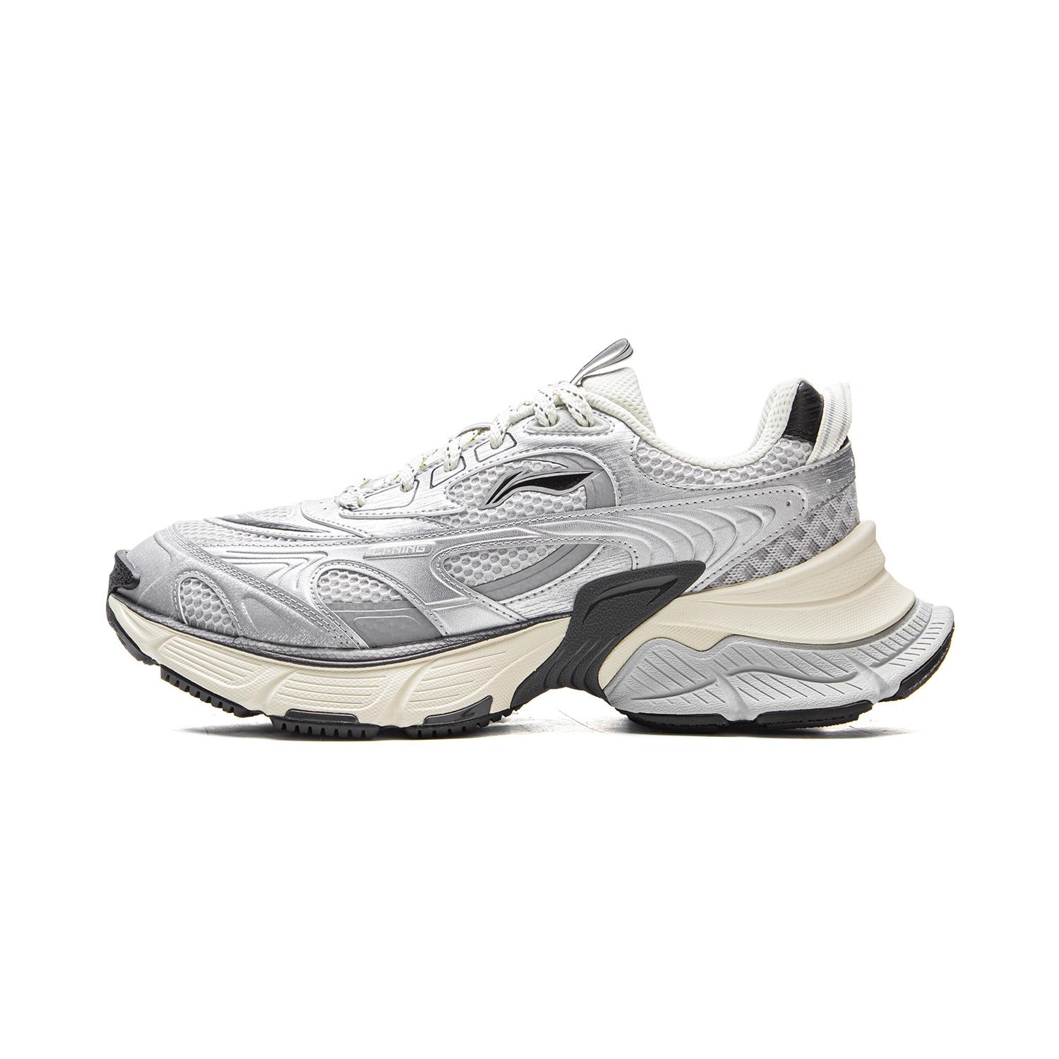 

Li Ning Xingji Cushioning Abrasion Resistant Breathable Low top Chunky Sneakers Men s Gray Silver AGCV353-5 43