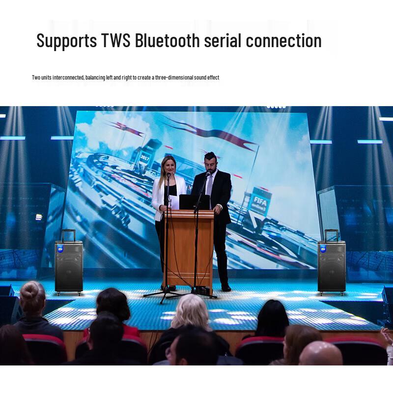 Philips SD170PLUS 15-inch Portable Bluetooth Trolley Speaker with Dual Mics