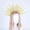 Unique Punk Snake Artistic Hair Band Spiked Head Accessory for Adults Hair Hoop with Metallic and Snake Cosplay Maid