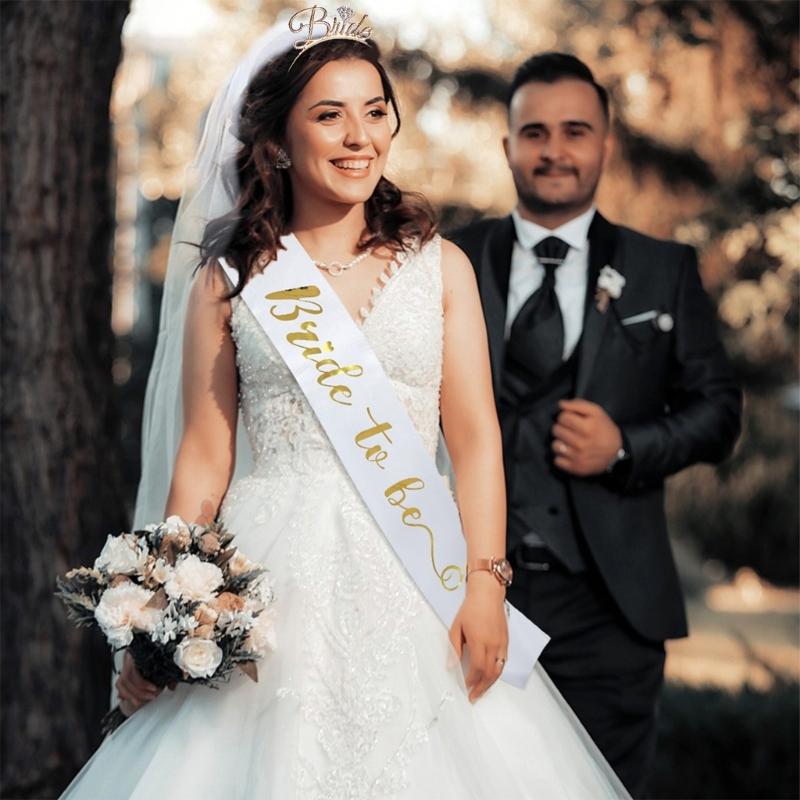 Látkový svatební ozdoba do vlasů a sada ramenních popruhů Svatební dekorace Látková textura Vhodné pro nevěstu a družičky