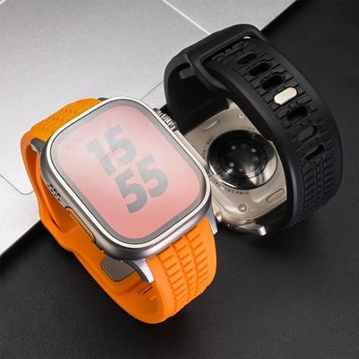 Ultra Silicone Band for Apple Watch Ultra 3 2 Series 11 10 9 8 7 Se 6 Man Sports Strap for Iwatch 49mm 46mm 44mm 45mm Adjustable