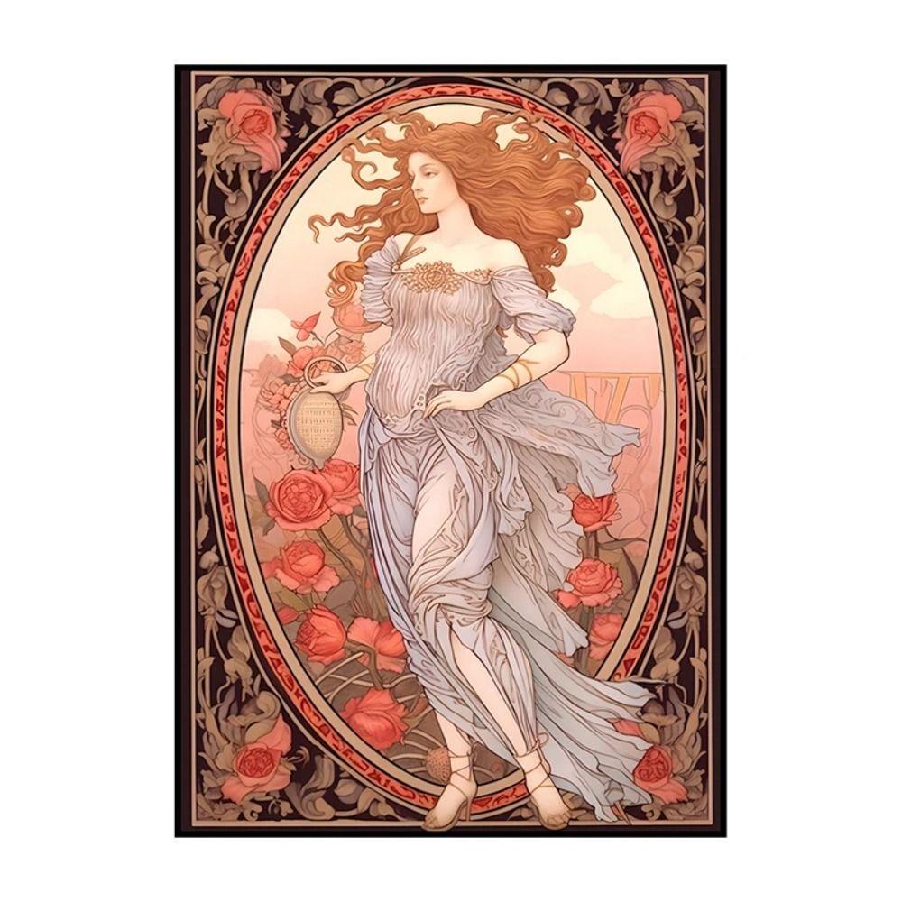 Vintage Art Nouveau Woman Tin Sign Retro Metal Panel Home Bar Cafe Decor