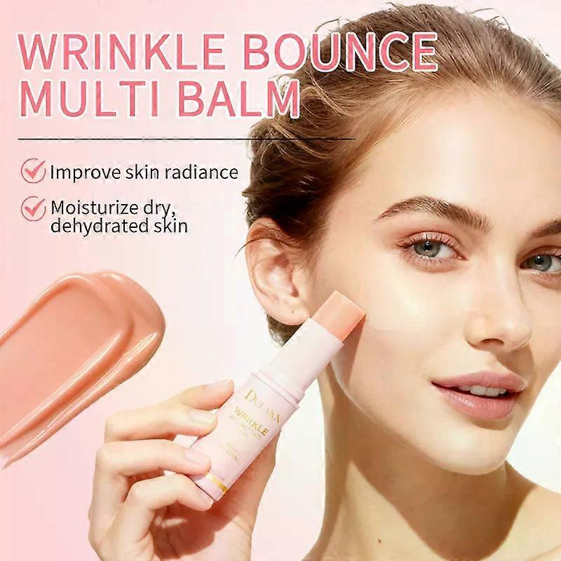 Wrinkle Bounce Multi Balm Stick | PDRN Collagen Wrinkle Stick | Anti-wrinkle Face Eye Body Hydrating Face Moisturizer, Balm Stick Skin Collagen Moistu