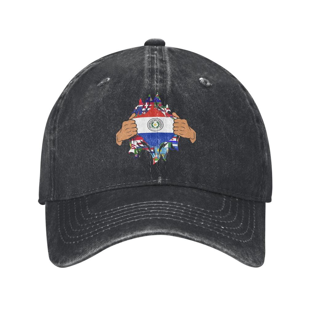 Paraguay Flag Baseball Caps Accessories for Unisex Women Adjustable Trucker Hat