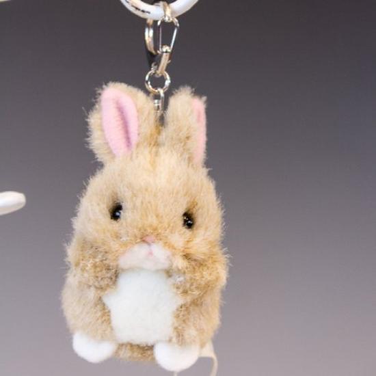 Ключница-брелок Takenoko Mini для детей Кролик Бежевая Плюшевая игрушка 48546