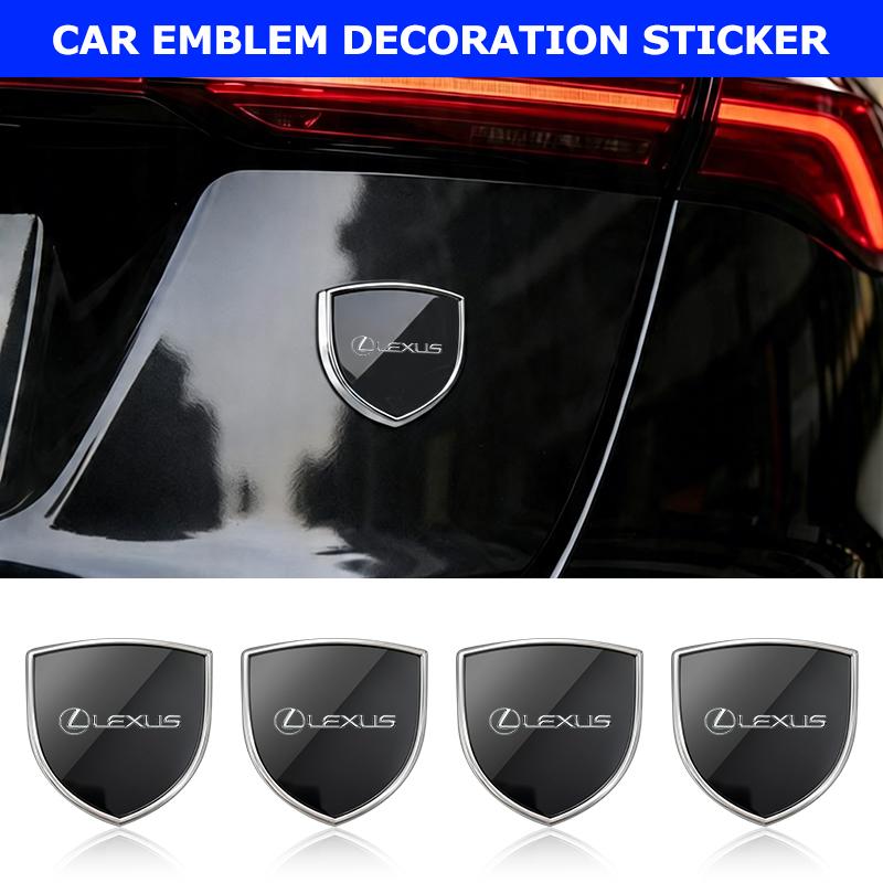 Car Metal 3D Sticker Shield Car Rear Trunk Shield Emblem Badge Sticker For Lexus RX350 IS250 IS200 GS300 LX570 RC350 UX250h HD7