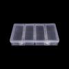 New Transparent 4-Grid Storage Box with Independent Compartments for Small Accessories