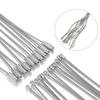 60Pcs Stainless Steels Wire Keychains Rings Circle Metal Keychains Label Rope Braided Steels Chain Heavy Luggage Label Rings