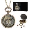 Polyhedral Micro Cubes Vintage Pocket Watch with Micro Polyhedral Set Alloy Material for Tabletop RPG and Card Games