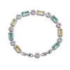 Adjustable Color Zircon Bracelet, Women'S Full Diamond Color Bracelet, Micro-Inlaid Zircon.