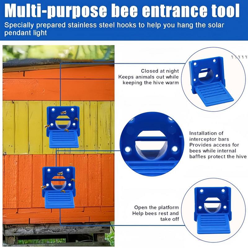Hive Entrance Reducer Beekeeping Entrance Gate Lightweight High-Strength Bee Hive Door Reducer For Outdoors Yard Farm Garden