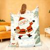 Merry Christmas Santa Claus Blanket Soft Throw Blanket for Home Bedroom Bed Sofa Picnic Travel Office Rest Cover Blanket Gift