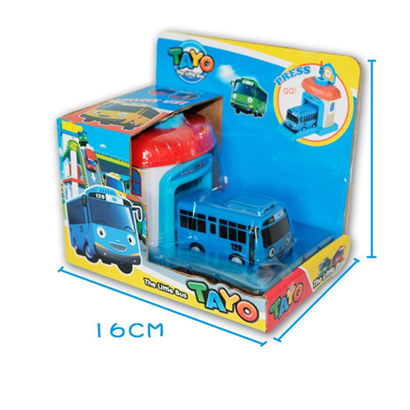 Korean Cartoon Tayo the Little Bus Araba Oyuncak Garage Car Toys Model Mini Plastic Tayo Bus Baby for Kids