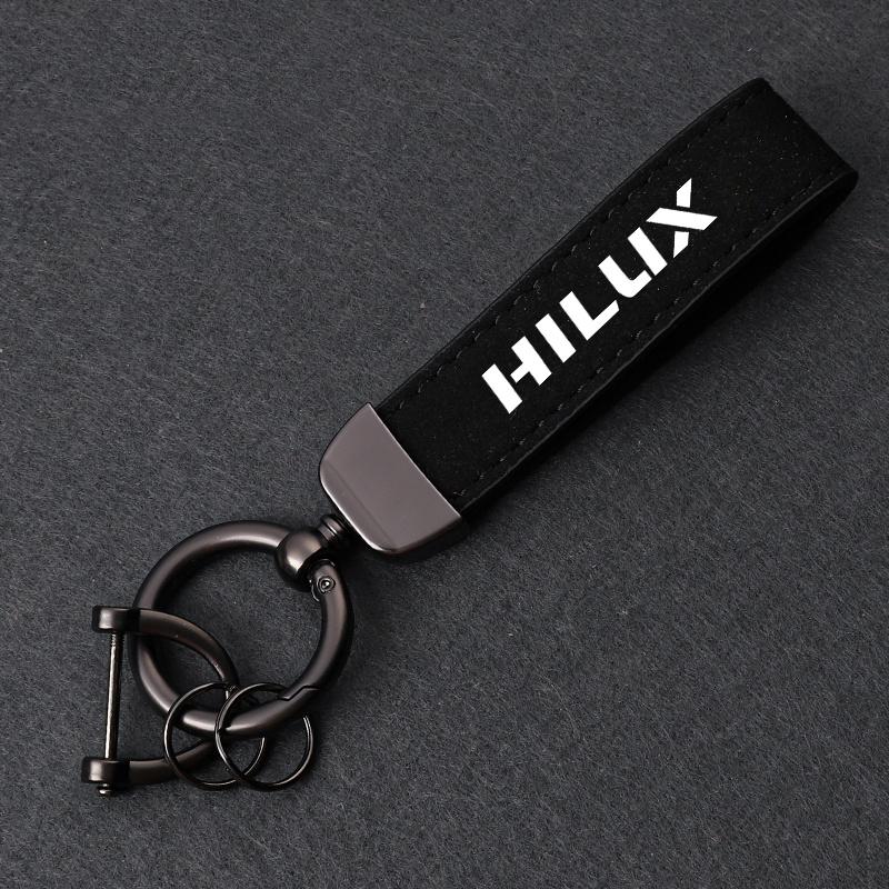 

Suede Car Keychain Pendant Anti-lost Keyring Charm Men Women Gifts Lanyard For Toyota Hilux Surf Vigo Revo 2017 2018 Accessories