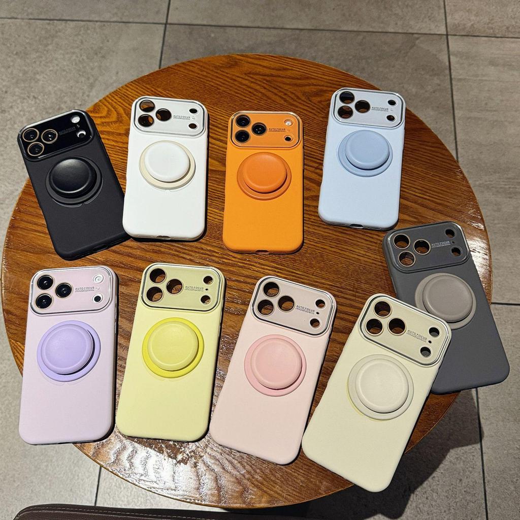 Magnetic Protective Case with Stand for iPhone 17 Pro Max - Apple 16 Liquid, Large Window, Candy Color
