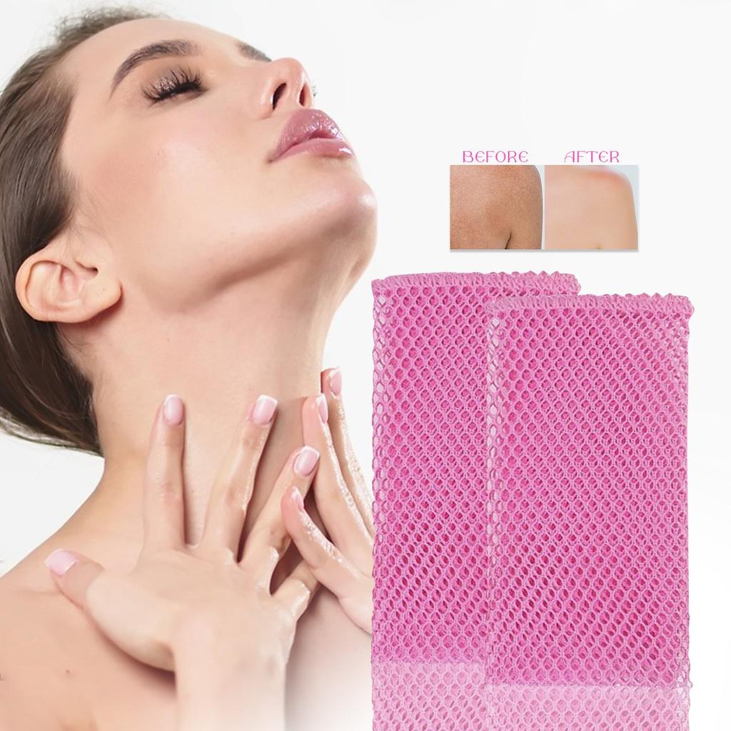 Exfoliating Bath Towel Carbon Fiber Deep Cleansing Smooths Skin And Reduces Breakouts Smooths Skin Suitable For All Skin Types(1PC)