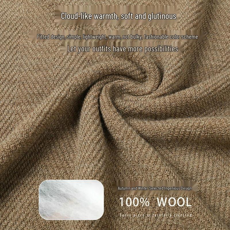 SNOWFLYING Women's 100% Merino Wool Round Neck 3/4 Sleeve Pullover Sweater