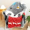 Soft Cartoon Fleece Blanket Toddlers Nap Time Double-Layer Sherpa 100x140cm Kids Bedding
