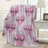 Eyelash Blanket Pink Eyelash Heart-Shaped Eyelash Cover Blanket Soft and Comfortable Suitable for Sofa Bed Birthday Gift Blanket