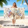 Tree of Life Theme Beach Towel Personalized Custom Name & Text Soft Quick Dry Beach Towel for Swimming Travel