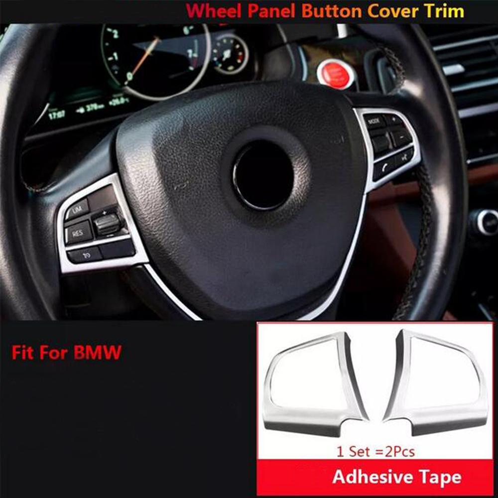 Car Interior Steering Wheel Button Cover Trims For BMW 5 Series F10 F11 2011-17