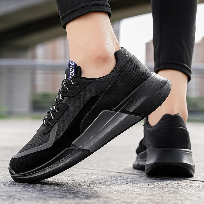 Autumn new youth wind outdoor sports shoes solid color thick-soled non-slip shock-absorbing shoes