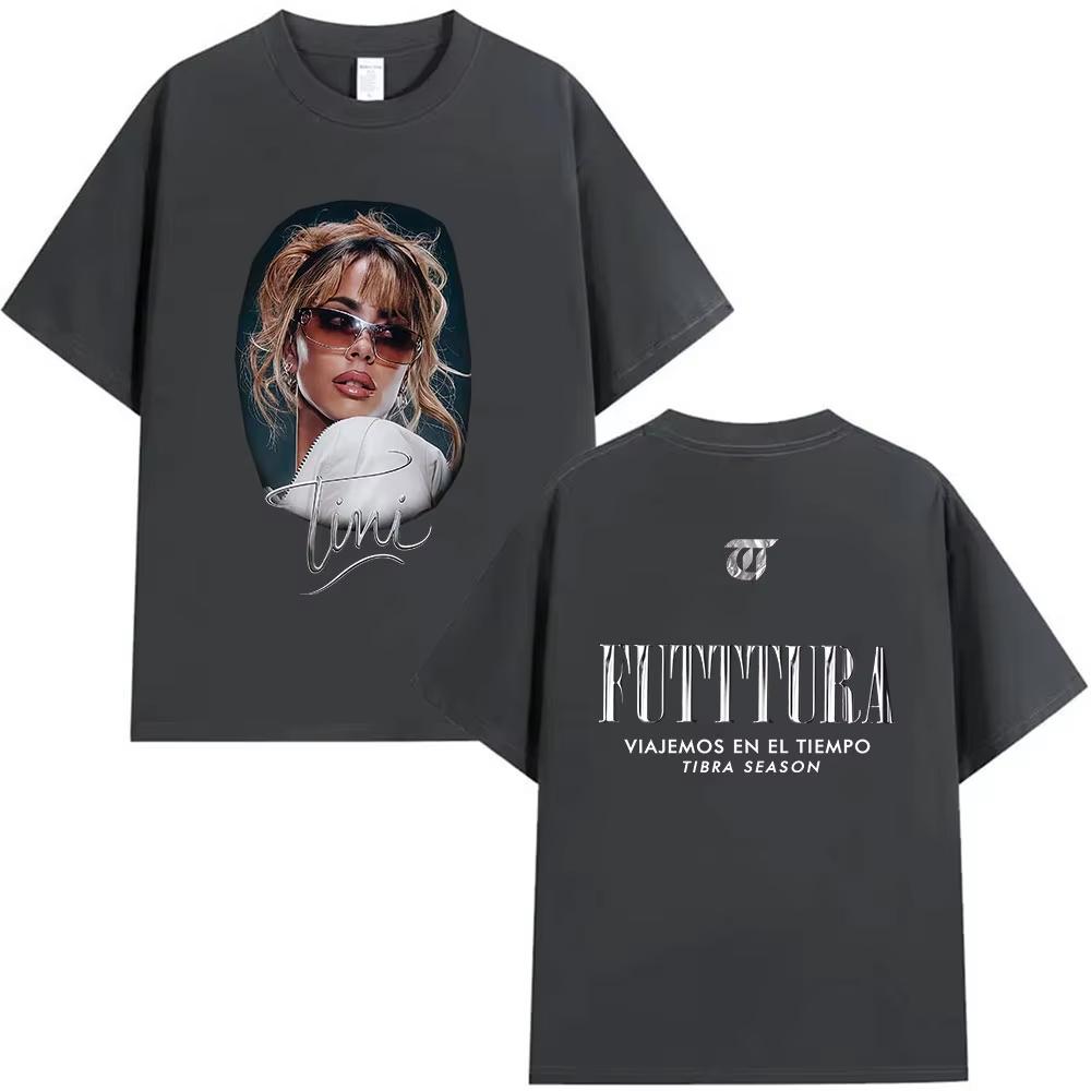 Tini Stosel Futula 2026 World Tour Concert Pattern Embroidered Unisexs and Womens Trendy Clothing TShirt Streetwear L