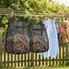 Large Opening Mesh Clothespin Bag Zipper Closure Large Capacity Clothespin Storage Bag with Hook Underwear Storage Bag for Home