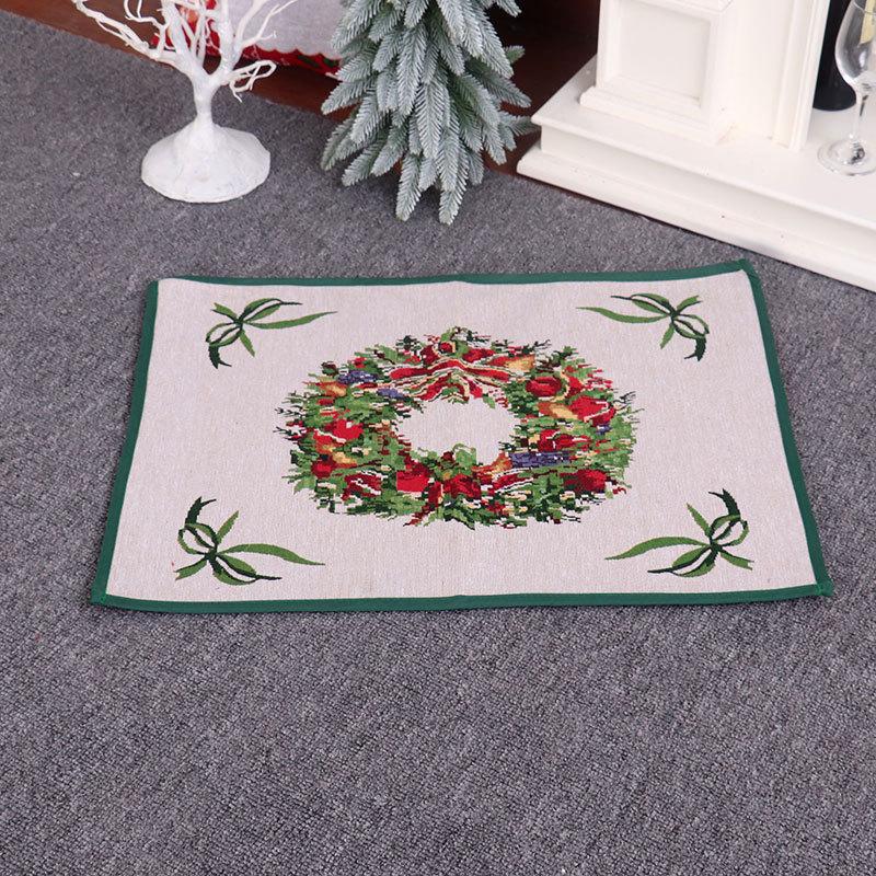 Christmas Decorations Rubber Knit Floor Mat Foot Mat Christmas Door Mat