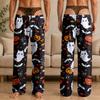 Men's Funny Novelty Halloween Pajama Pants with Underwear Print for Sleepwear