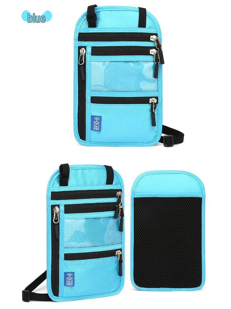 Transgraniczny uchwyt na paszport z RFID na szyję i ochraniacz na dokumenty