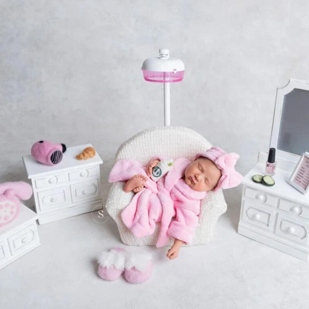 Newborn Bathrobe Baby Pajamas Photo Shoot Costume Set for Boys and Girls