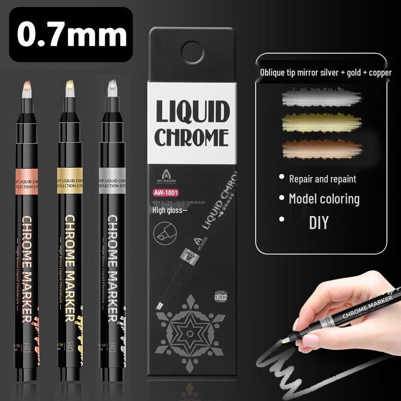 Iterative Space Metallic Mirror Chrome Paint Pen Set